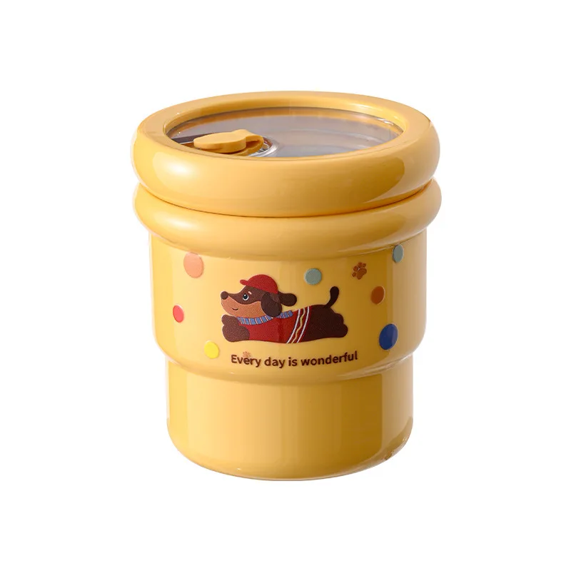 

Дорогой термос, дофаминовая чашка, кофейная чашка, портативная чашка для воды из нержавеющей стали с милым щенком из мультфильма 304.