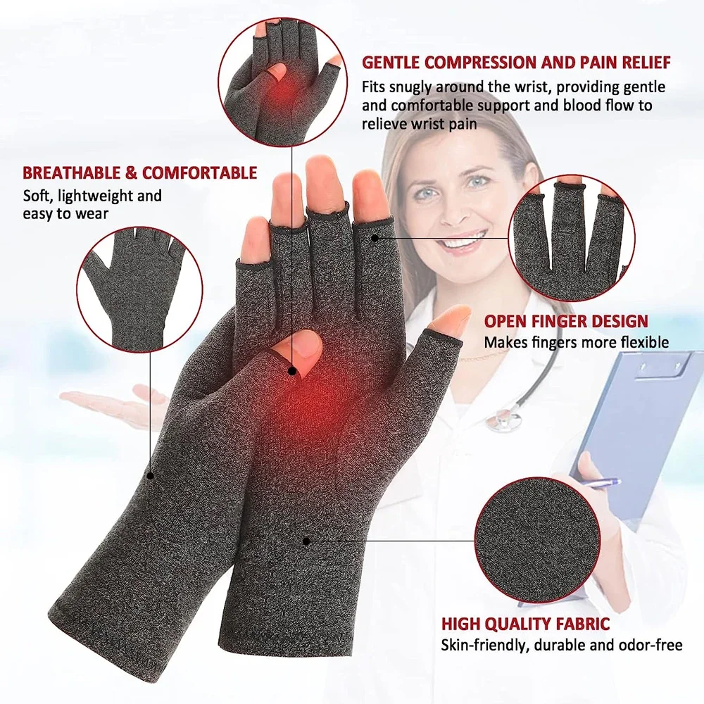 1Pair Arthritis Compressions Gloves,Relieve Pain for Rheumatoid,Carpal Tunnel,Hand Gloves for Dailywork,Hand,Joints Pain Relief