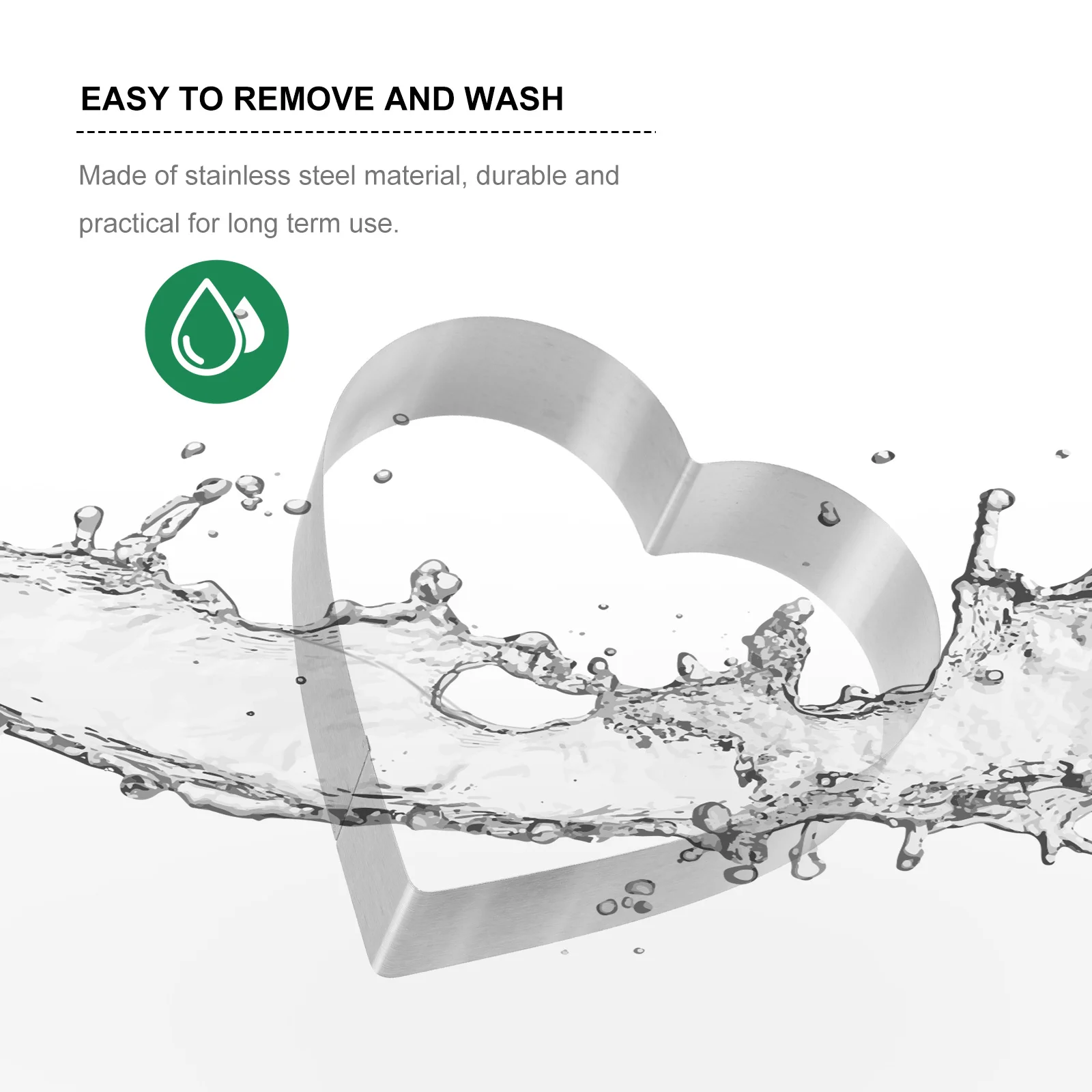 

3Pcs Creative Heart Shape Cake Mold Thick Stainless Steel Baking Mold for Valentine Christmas Thanksgiving Cake Making