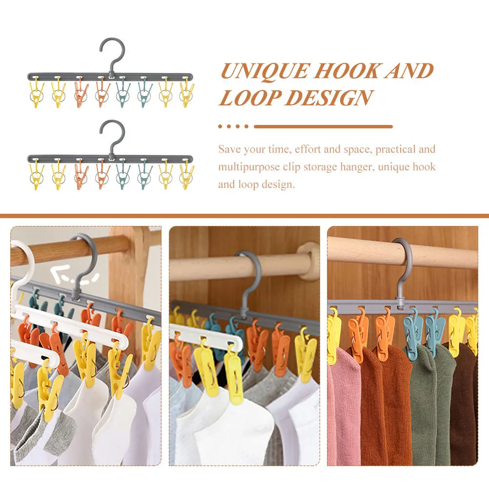 

2Pcs Hat Clip Organizer Multipurpose Clip Hanger for Home Storage Clothes Drying Clamp Towel Bag Holder Closet Hanger Rack