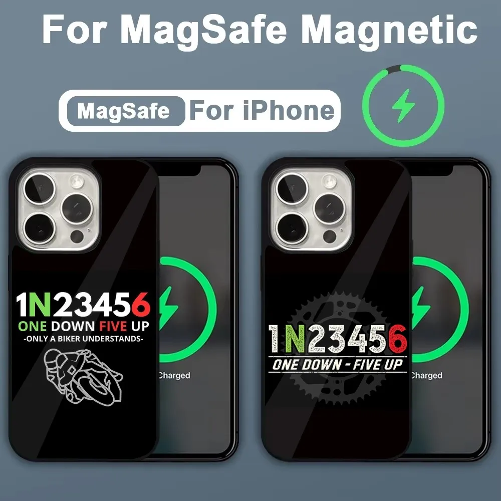 1N23456 Motorcycle Phone Case For iPhone 16,15,14,13,12,11,Plus,Pro,Max,Mini Magsafe Magnetic Wireless Charging