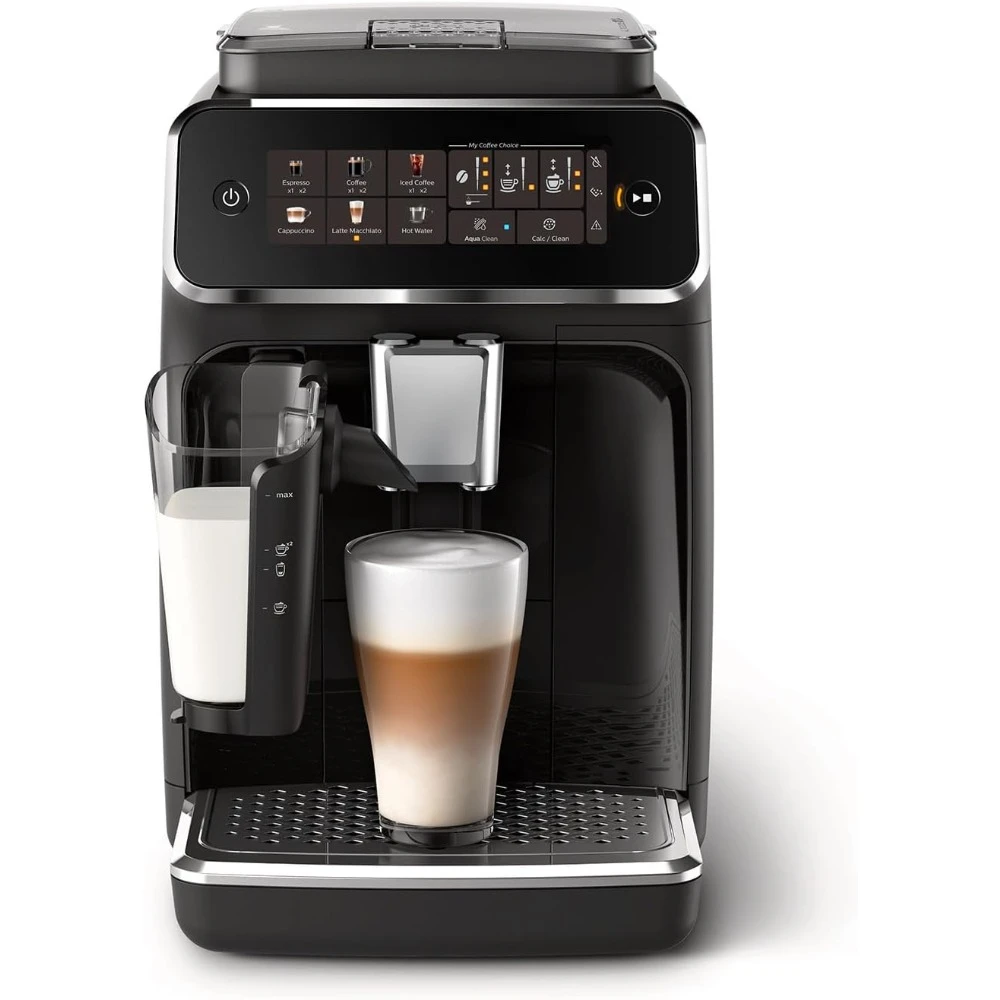 3300 Series Fully Automatic Espresso Machine - LatteGo Milk System, 5 Coffee Varieties, Intuitive Touch Display, Silent Brew