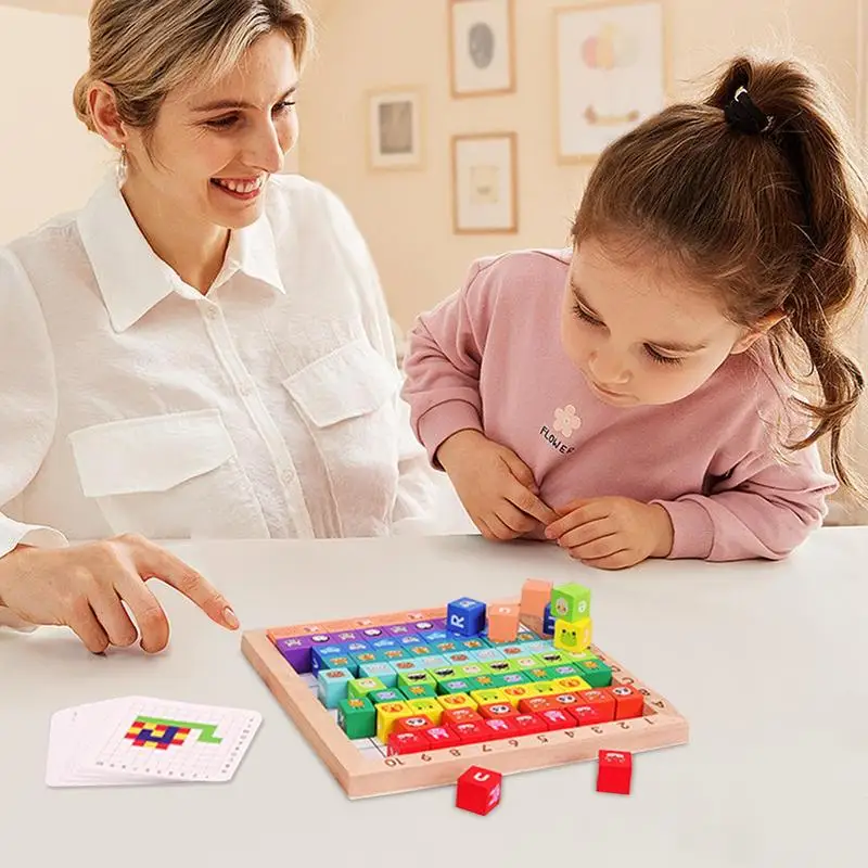 Blocchi di conteggio della matematica Montessori in legno 1-100 genitore-figlio interattivo apprendimento educativo precoce gioco di matematica per bambini