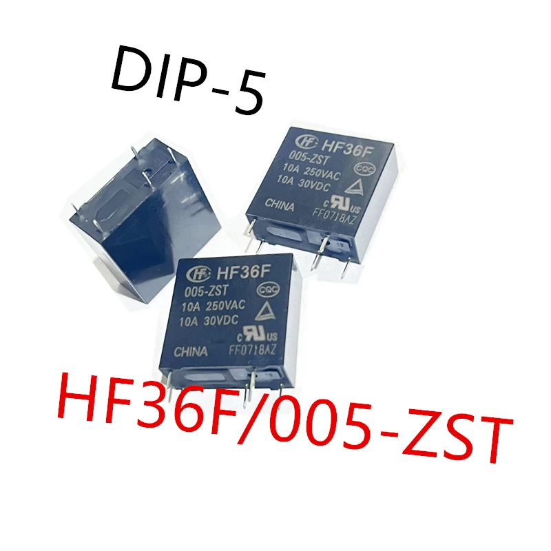 10piece  HF36F/005-ZS 、HF36F/012-ZS 、HF36F/024-ZS 、HF36F/005-ZST 、HF36F/024-ZST  DIP-5  New power relay