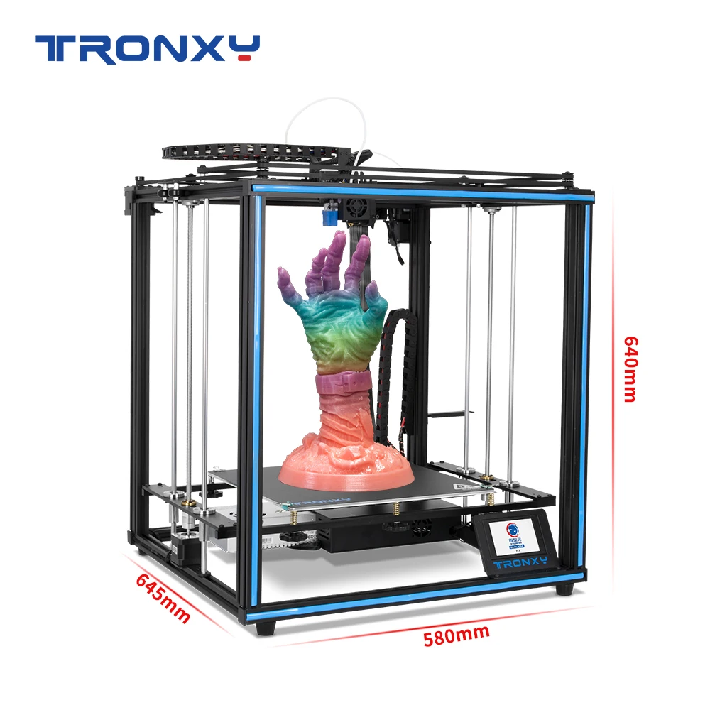 Imagem -02 - Printer X5sa 2e com Estrutura Corexy com Tamanho de Construção 330x330x400 mm Nivelamento Automático Tronxy3d