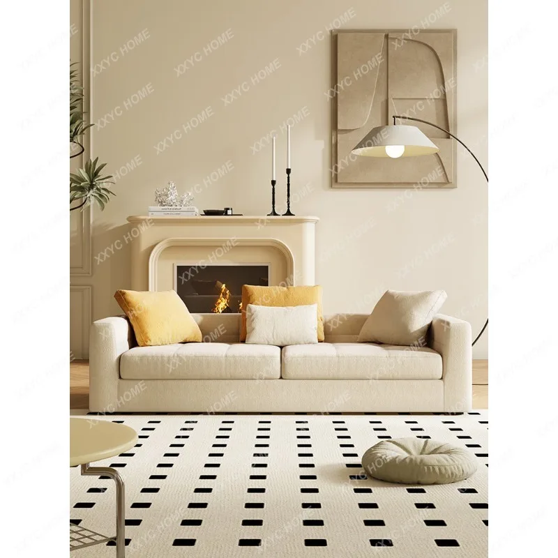 DBCustomizable small living room detachable and washable pure sponge vacuum compression all-in-one straight row fabric sofa