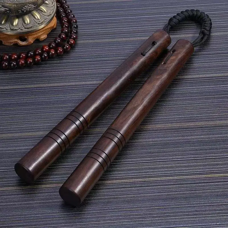 

Деревянный декоративный элемент из черного эбенового дерева в форме двойного кнута, для боевых искусств, резьба по дереву, для домашнего декора, материал - красное дерево, черный цвет, другие формы