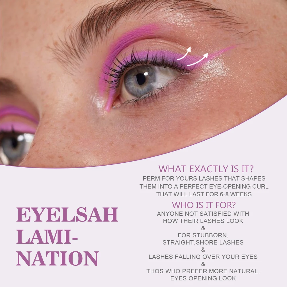 ชุดดัดขนตาคิ้วสําหรับ Home - Salon Lash Lift และชุดเคลือบคิ้ว, Simple DIY Curly Lashes และ Natural Brows