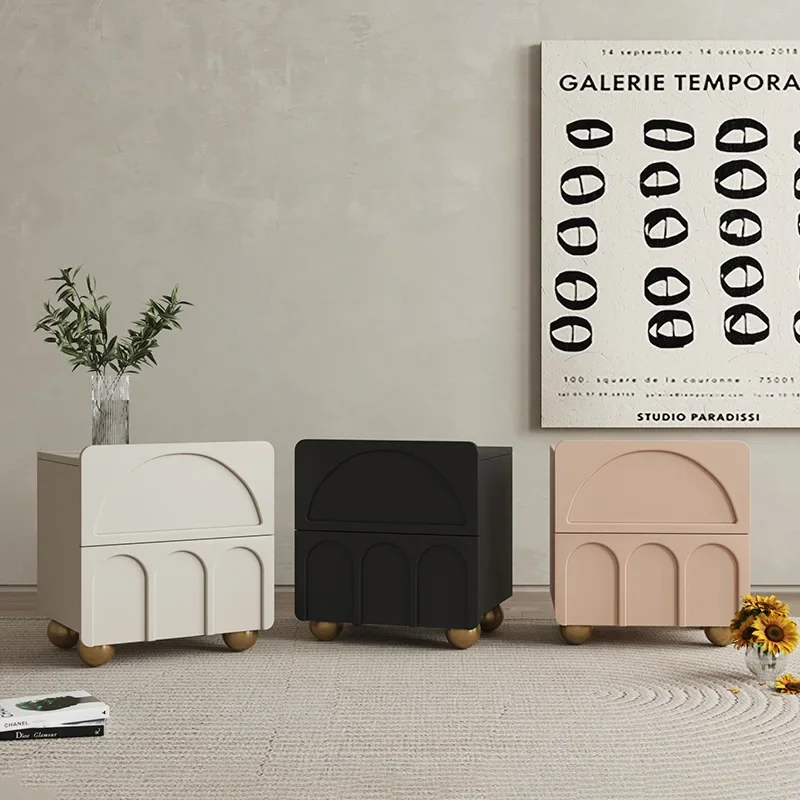 Modern Simple Small Apartment Bedroom Storage Cabinet Style Ins Locker Style Mushroom Shape Bedside Table