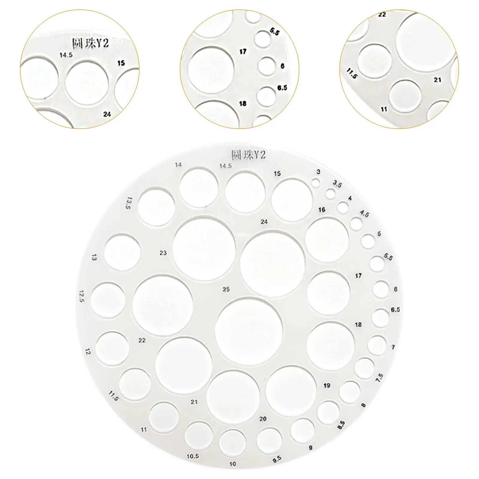 Geometric Ruler Acrylic for Artists, Architects Drafting Tool Measuring Tool Clear Circle Stencil for Office Building Formwork