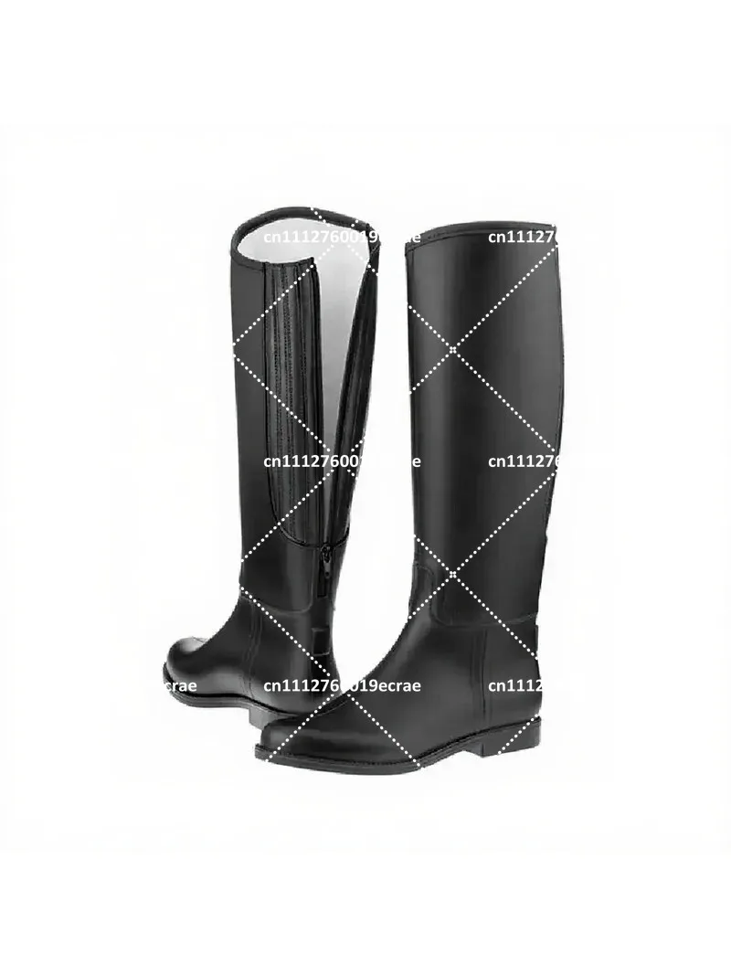 Waterproof Rear Zipper Equestrian Boots for Children, Universal Design for Boys and Girls, Durable Riding Footwear