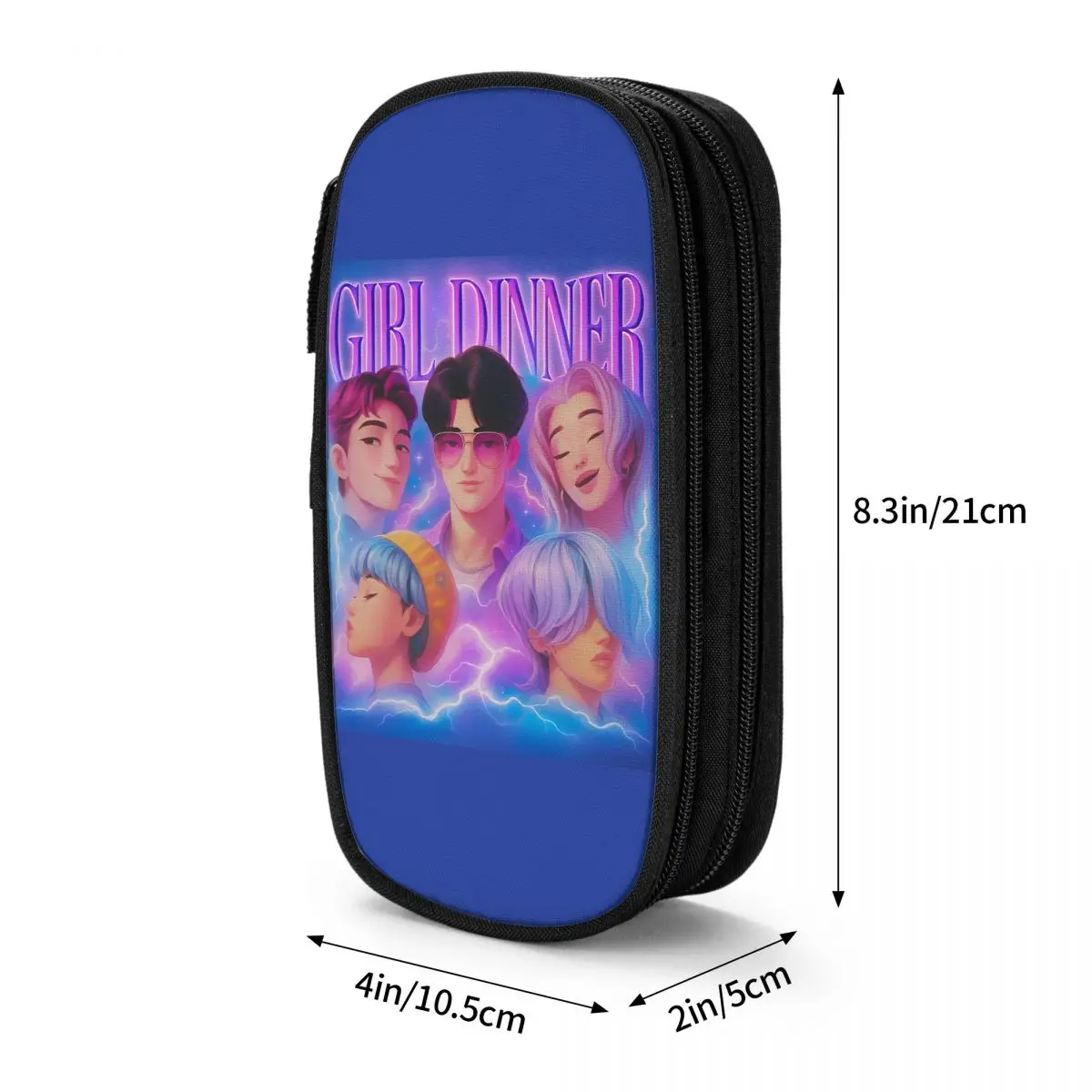 مقلمة Kpop شيطان الصيادين الرسوم المتحركة صندوق رصاص Huntrix Saja بنين مدرسة مقلمة بنات بنين قماش القرطاسية المدرسية #2