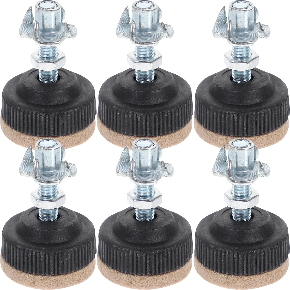 

6 pcs Furniture Leveling Feet Adjustable Table Chair Legs 30mm Black Risers for Uneven Floors Protect Floor Scratch