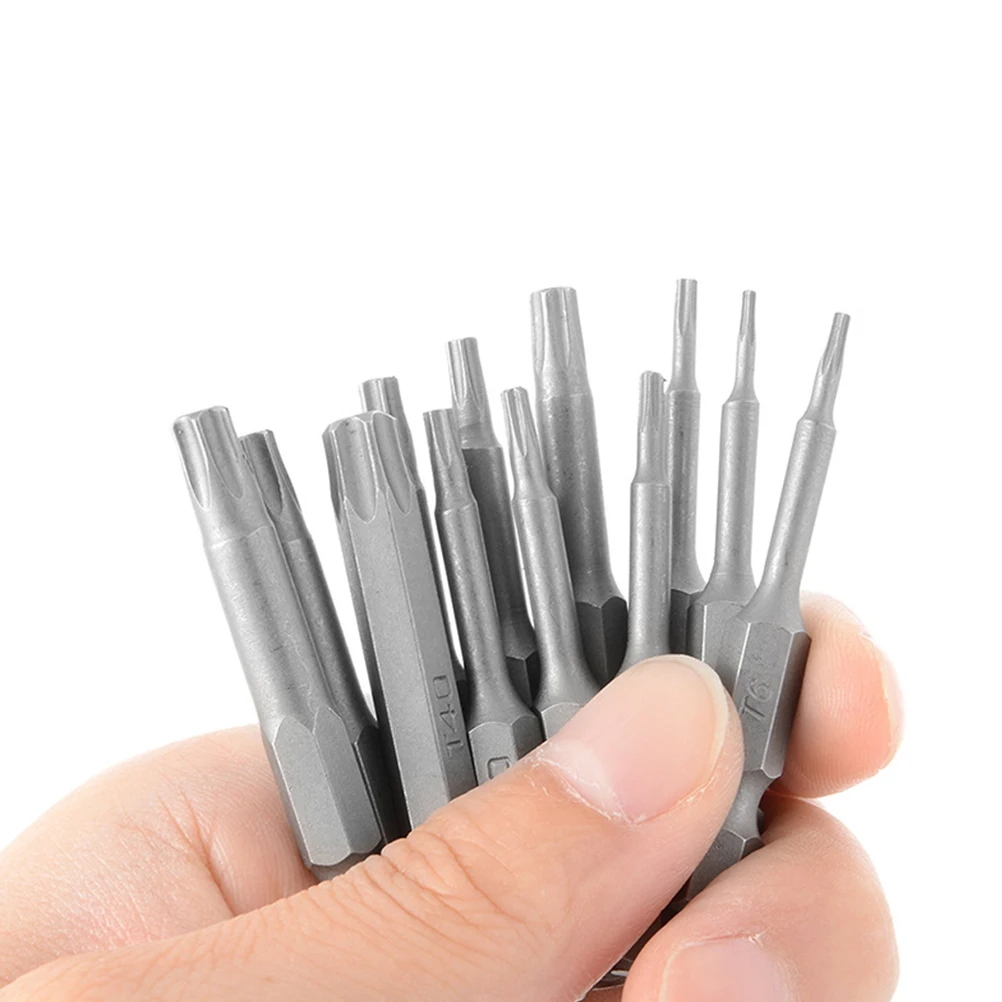 

12Pcs Head Plum Screwdriver Bit Set Heavy Duty S2 Steel for Drill Drivers Multi Size Batch Hollow Plum Screwdriver Bit