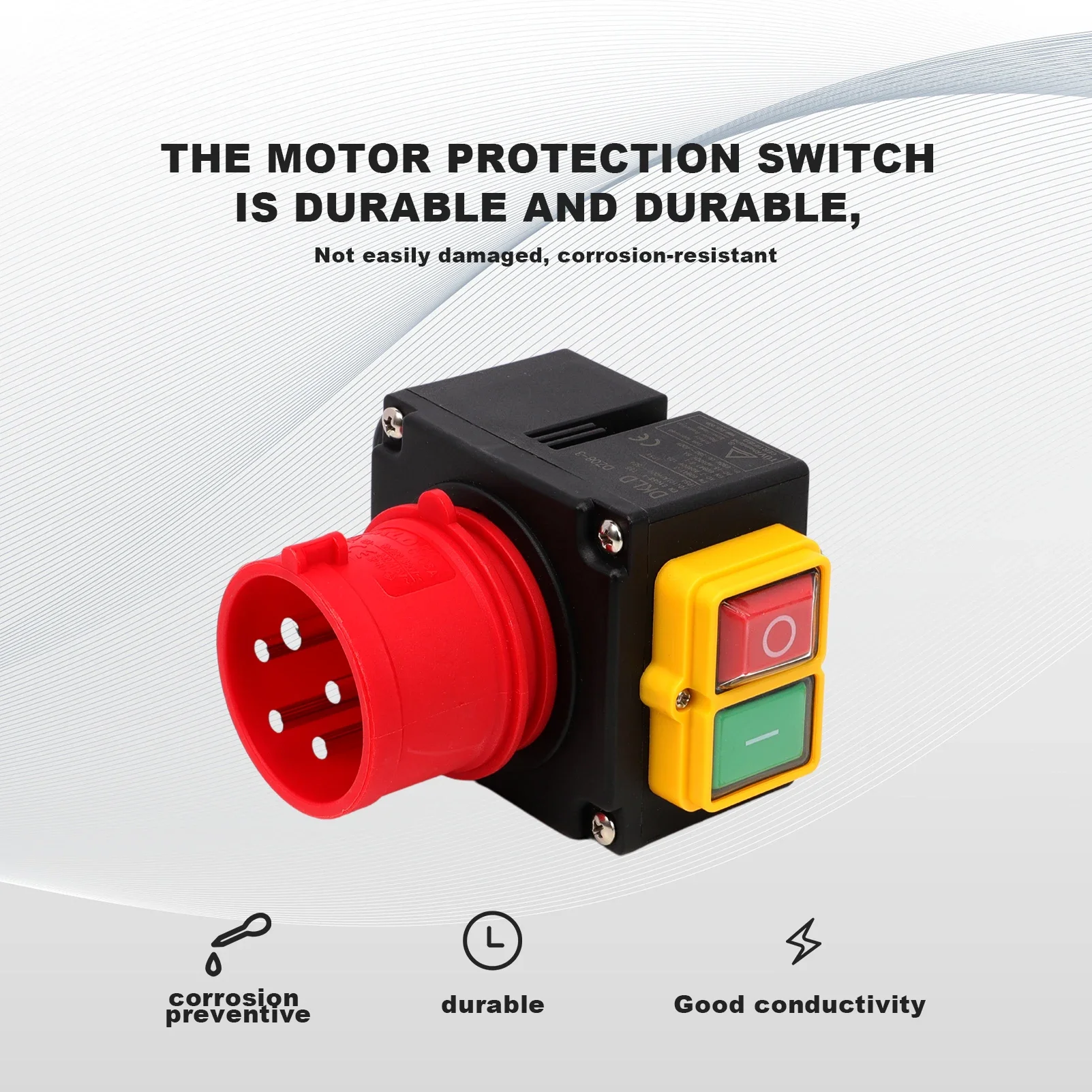 Switch Plug Combination 400 V U-Trip and Phase Inverter Design KEDU KOA7 Motor Protection Switch 400 V Emergency Stop Switch