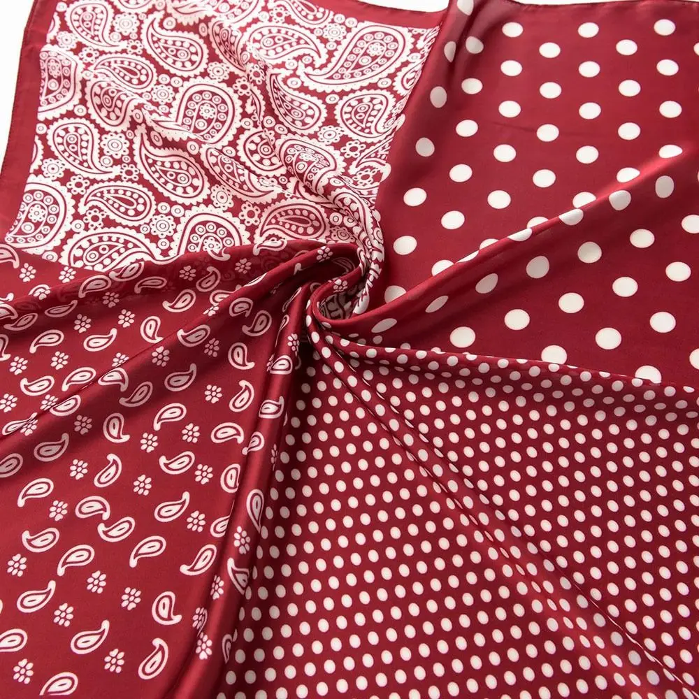 Sciarpa di seta di design versatile e lussuosa 70x70 cm Foulard in raso morbido Sciarpa elegante e leggera per l'uso quotidiano e in viaggio