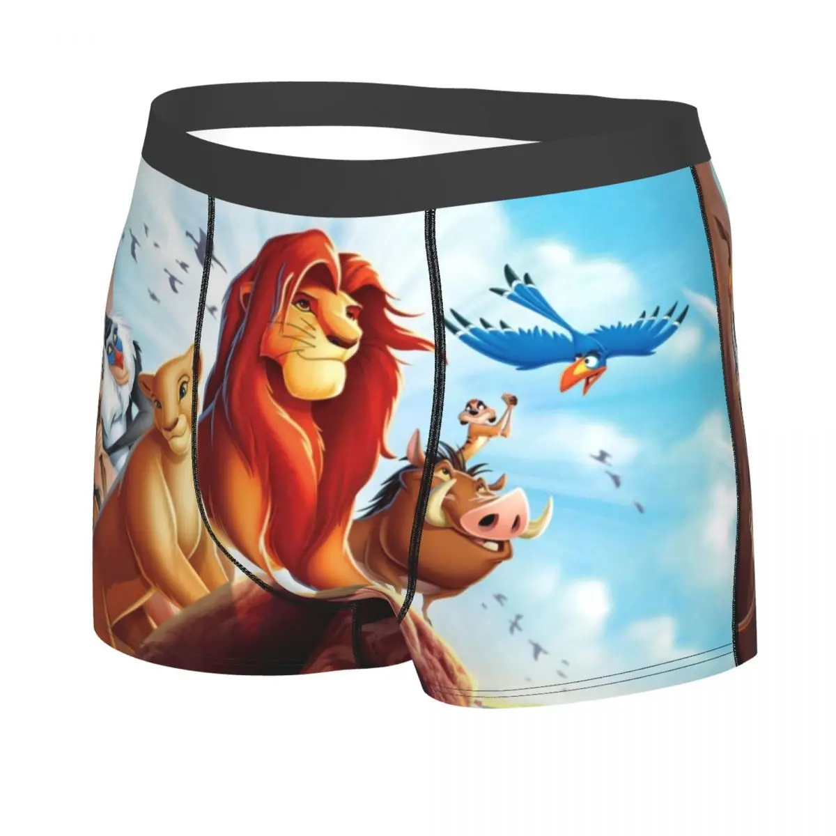 De Leeuw Koning Simba Ondergoed Mannelijk Bedrukt Custom Cartoon Film Boxer Slips Korte Broek Slipje Zachte Onderbroek