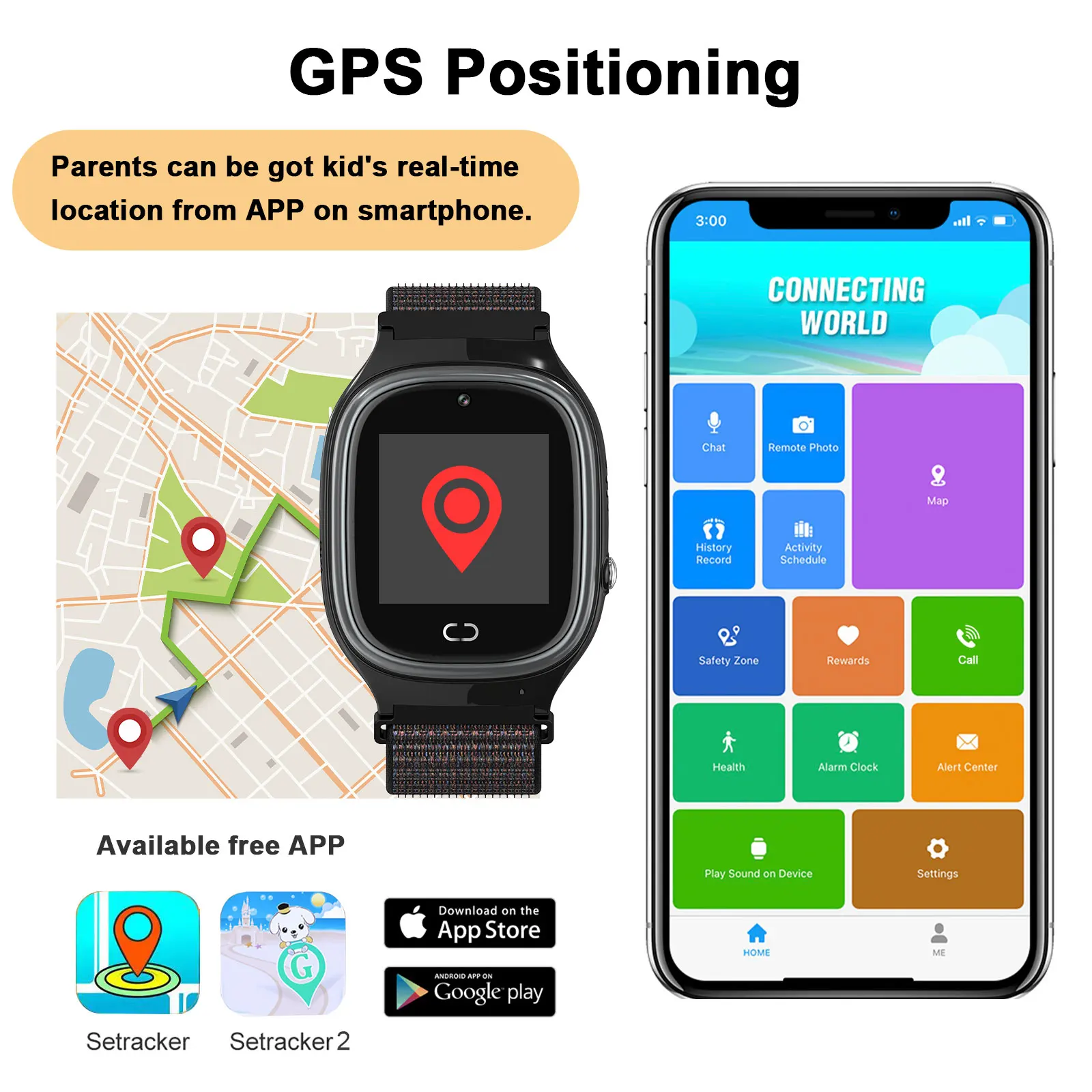 Children\'s Smart Watch GPS SOS Phone Watch Smartwatch For Kids With Sim Card Photo Waterproof IP67 Kids Gift For IOS Android