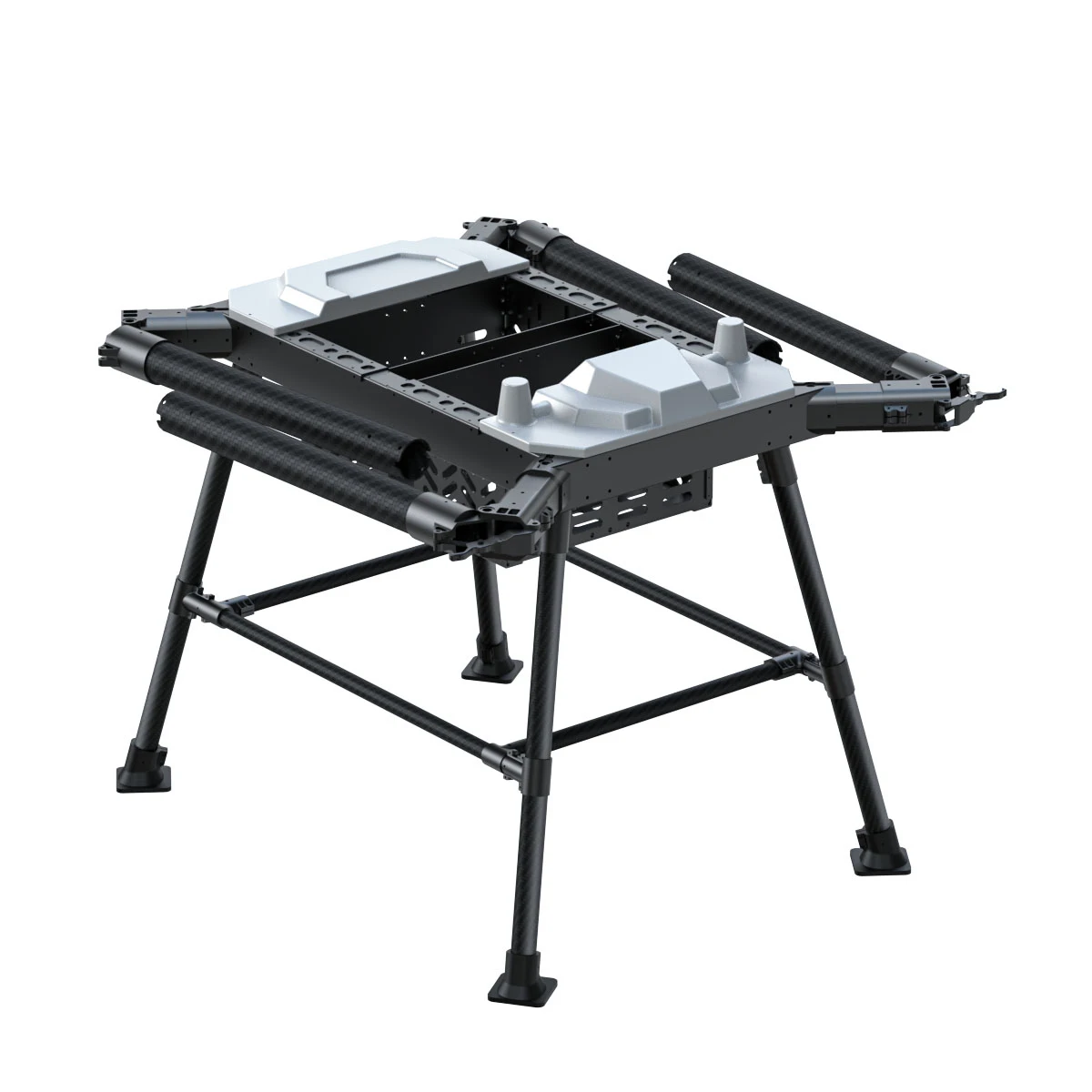 Payload transport frame with remote heavy lift