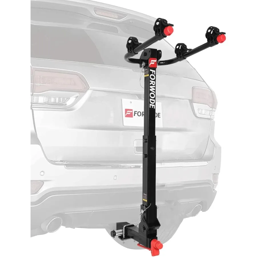 

2 Bike Hitch Mount Rack Tiltable Foldable Bicycle Carrier Wobble Free Locking Hitch Quick Release 2-Inch Receiver Black for Sec