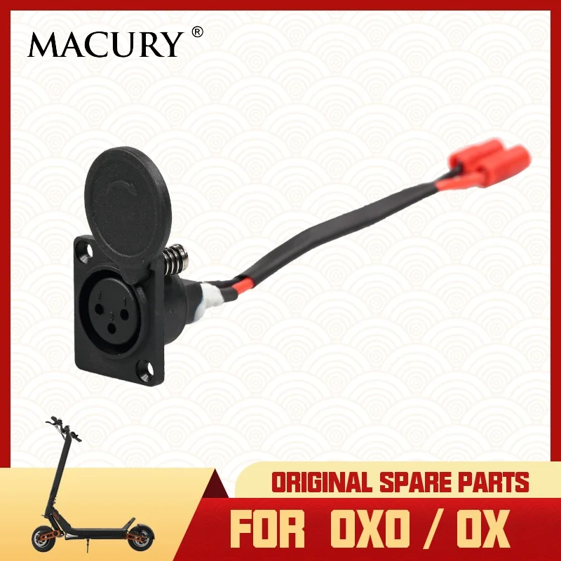 Original XLR Cannon 3-Pin Charging Socket for Some INOKIM OXO OX Electric Scooter Charge Plug Power Port MACURY Spare Parts