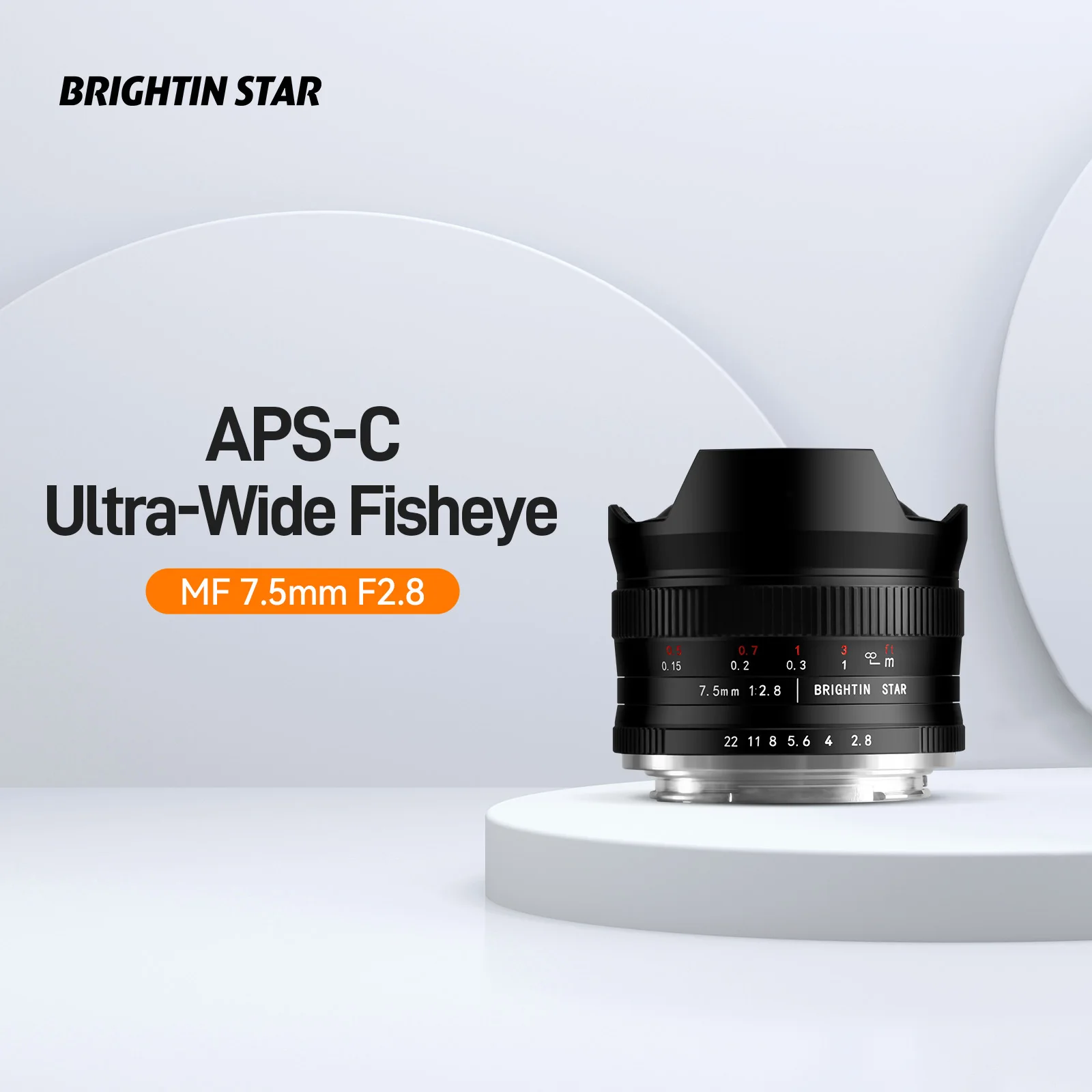 Brightin Star 7,5 мм F2.8 II беззеркальная камера Широкоугольный объектив «рыбий глаз» для Sony Canon EF-M Fujifilm Nikon 7,5 2,8