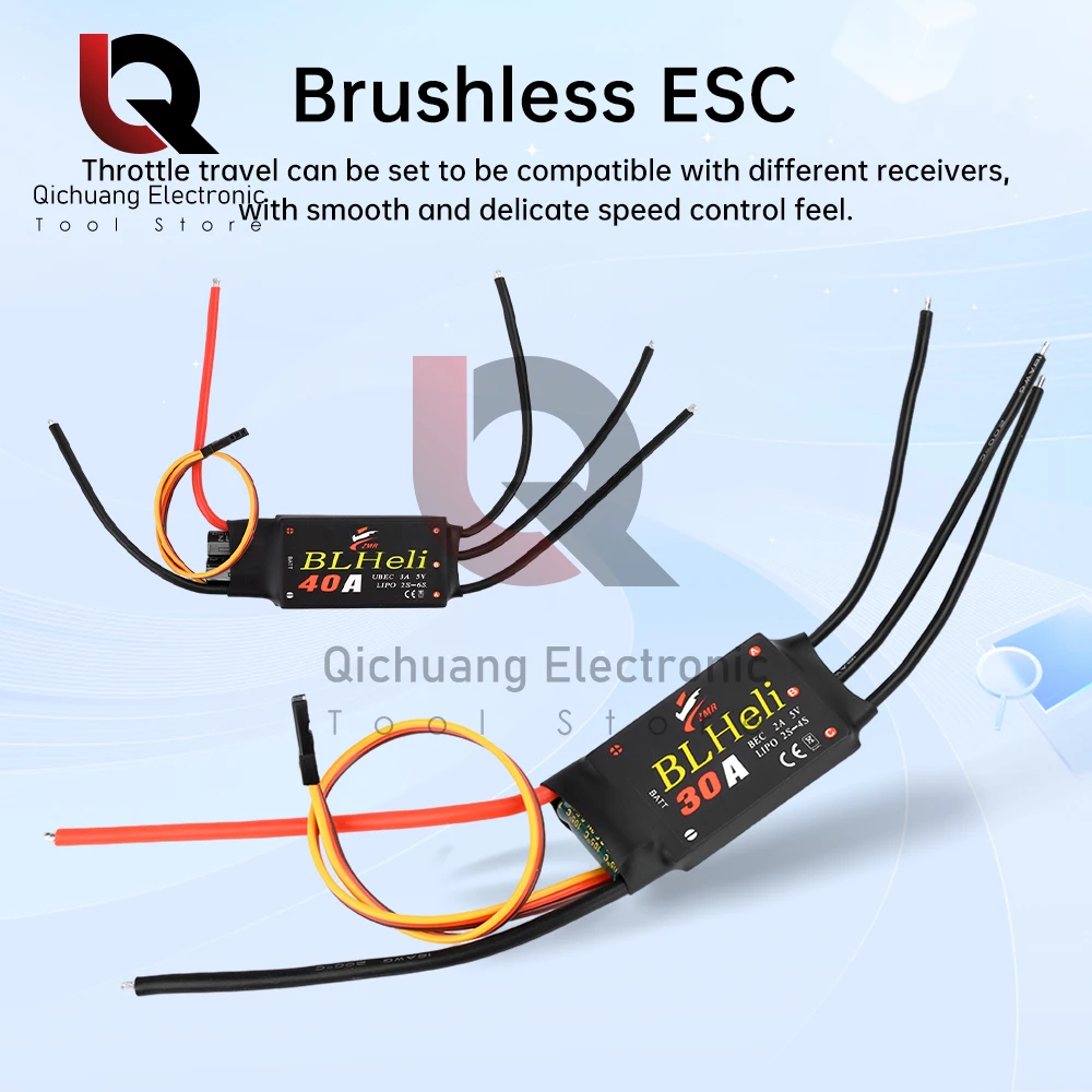 BLHeli Brushless ESC 12A 20A 30A 40A 50A with UBEC for Quadcopter Aircraft Model Fixed Wing Multi-axis DIY FPV RC Drone