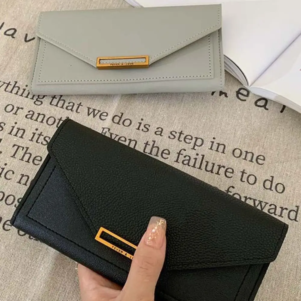 Fashion PU Leather Envelope Wallets Portable Multifunctional Women Long Clutch Bag Korean Style Coin Purse Change Bag Women