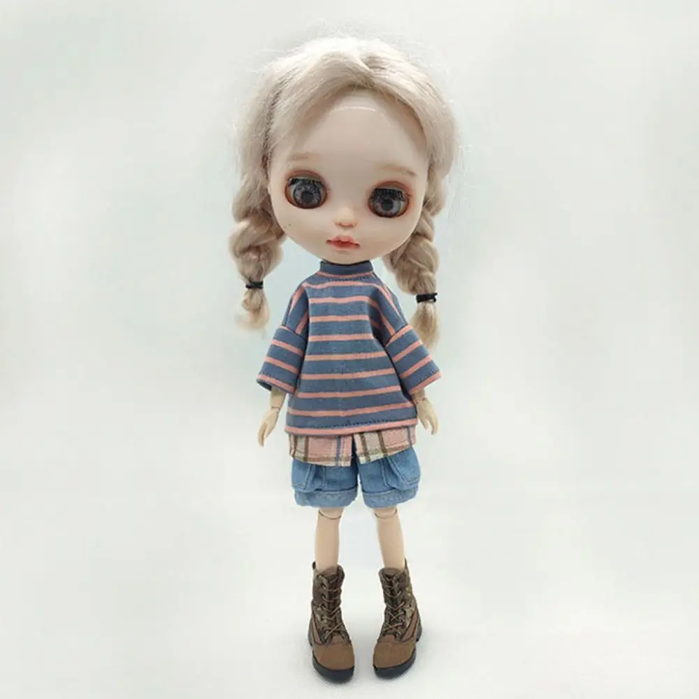 New Fashion Overalls Clothes Casual Cute Denim Pants DIY 10 Colors Toys For Blythe Dolls For OB22 Dolls for OB24 Dolls