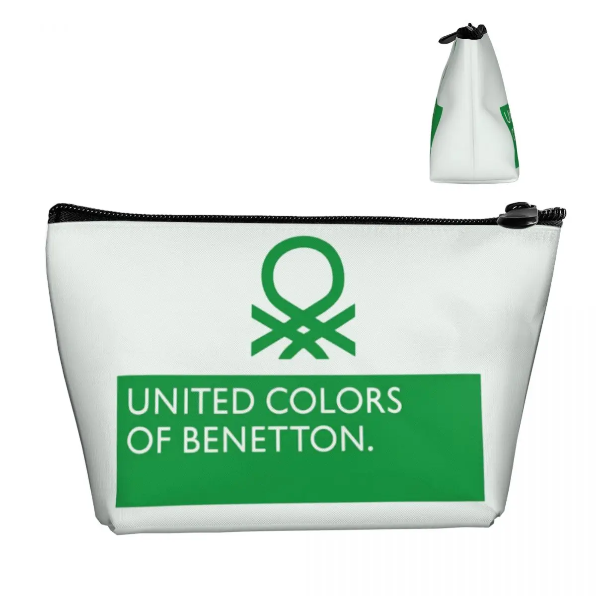 Cores unidas de benetton viagem saco cosmético saco de maquiagem saco com zíper caso cosmético organizador portátil para presente feminino feminino