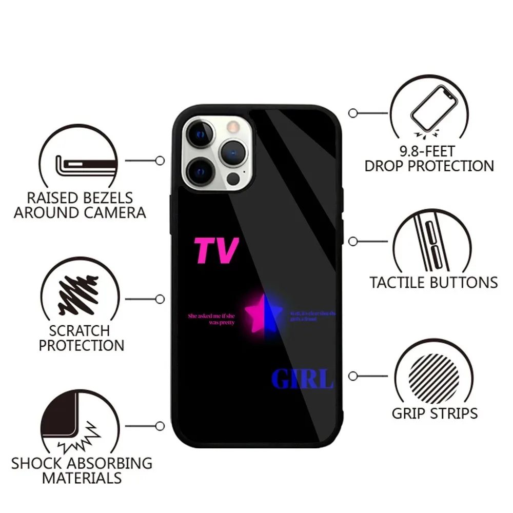 Band T-TV G-Girl Phone Case For iPhone 16,15,14,13,12,11,Plus,Pro,Max,Mini Magsafe Magnetic Wireless Charging