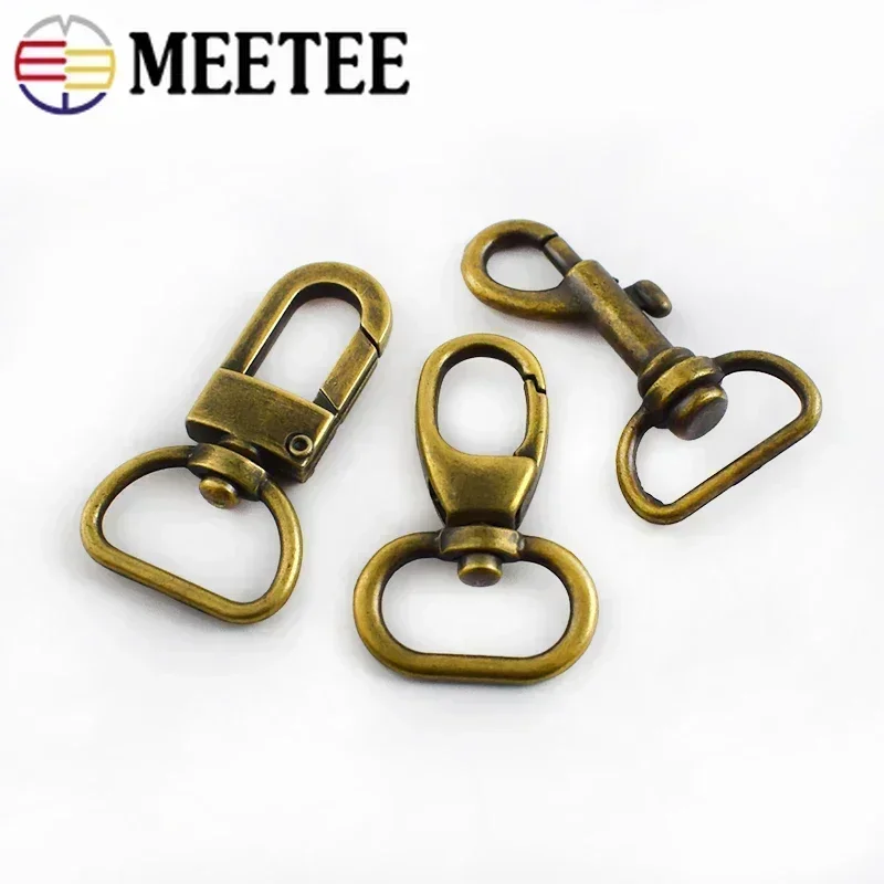 10/20Pcs Bronze Metal Lobster Buckle Swivel Trigger Snap Cilp Clasp Carabiner Hook Bag Belt Strap Hanger Hardware Accessories