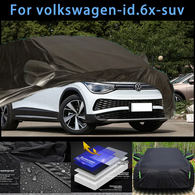 

For volkswagen-id.6x-suv Outdoor Protection Full Car Covers Snow Cover Sunshade Waterproof Dustproof Exterior Car accessories