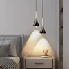 북유럽 럭셔리 레스토랑 LED 샹들리에 침실 머리맡 주방 연구 호텔 미니멀리스트 펜던트 램프 아트 인테리어 장식 조명 4