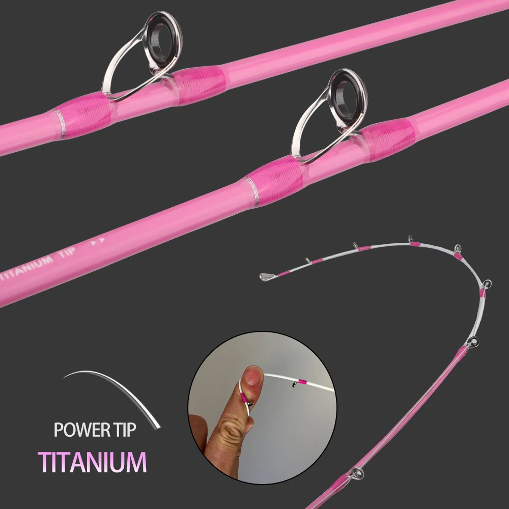 ROLLFISH Titan-Spitze 1,55m Kohlefaser Tintenfisch-Angelrute Aktion 7:3 Boot Slow Jigging Rute Salzwasser & Leichtgewicht – Detail 2