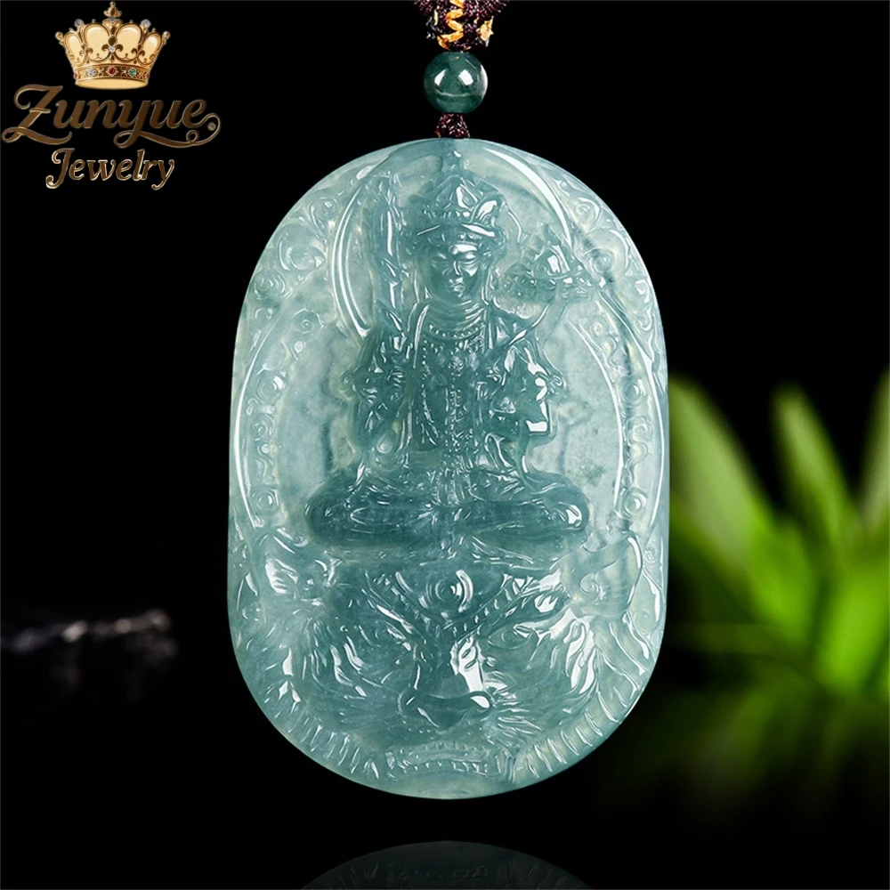 

Genuine Natural Old Jadeite Blue Water Tiger Guardian Pendant Luxury Quality Jewelry Fashion Jewelry Charms Exquisite Popular
