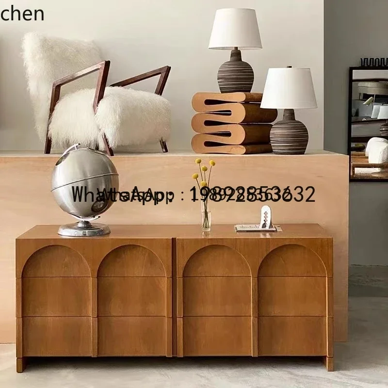 W7- Retro Home Living Room Solid Wood Sideboard Simple Storage Entryway Cabinet fairy garden miniatures