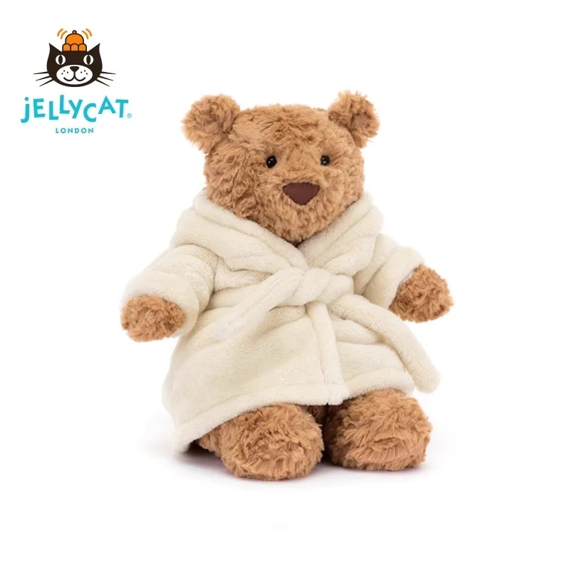 

Jellycat New Bartholomew Bear Series Плюшевые игрушки Баклажаны Медведь Любовь Медведь Милая плюшевая игрушка Детская комфортная кукла Подарок на день рождения
