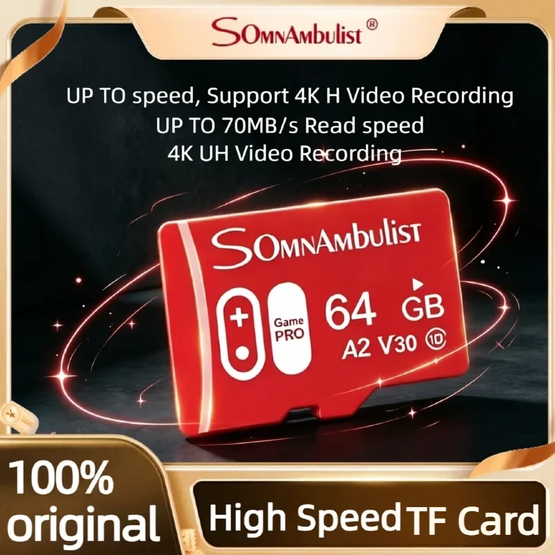 SomnAmbulist 128GB Micro SD Card Class10 High Speed Real Capacity Memory Storage For Smartphone Camera Pro Core Speed Ultra Fast