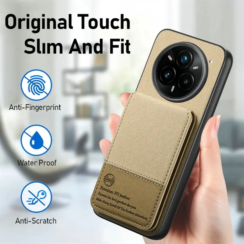

Кожаный чехол-бампер с подставкой для карт для Realme GT 7Pro 14Pro Plus 14 Pro Lite 14X 14T, противоударный чехол-книжка с магнитной подставкой