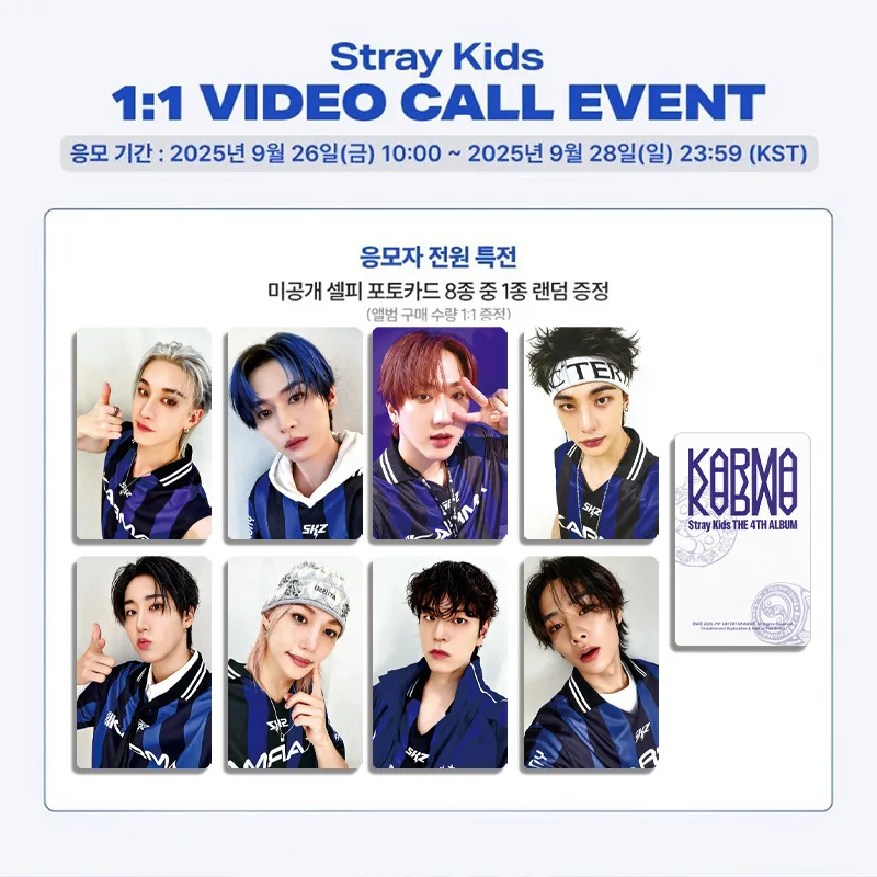 

Коллекционная карточка Stray Kids Men's Club "KARMA" SW Fan Signature Card SKZOO в стиле Star Style (маленькая карточка)