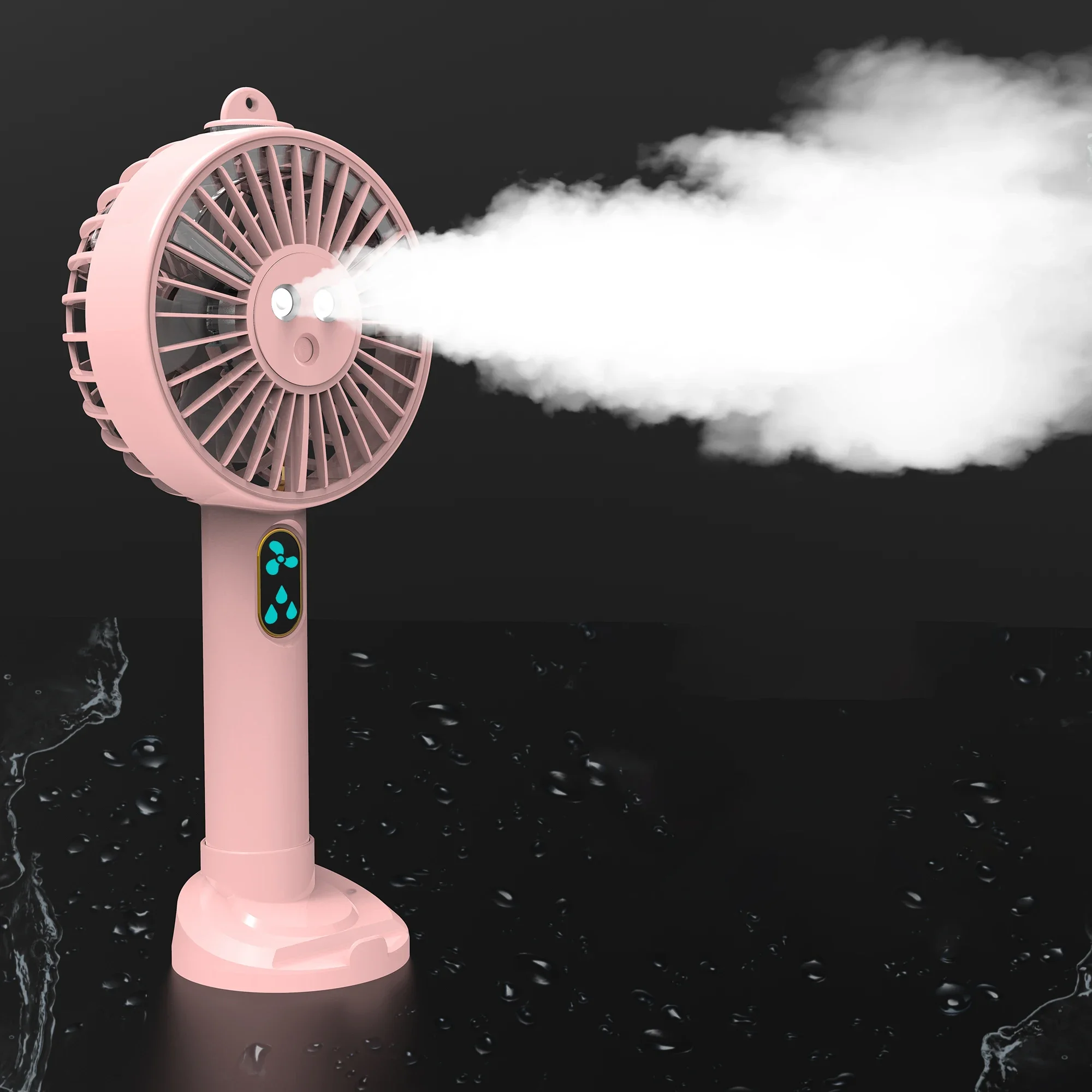 New Design CE FCC patent factory Portable Water Spray Mist Fan Electric USB Rechargeable Hand Mini Fan