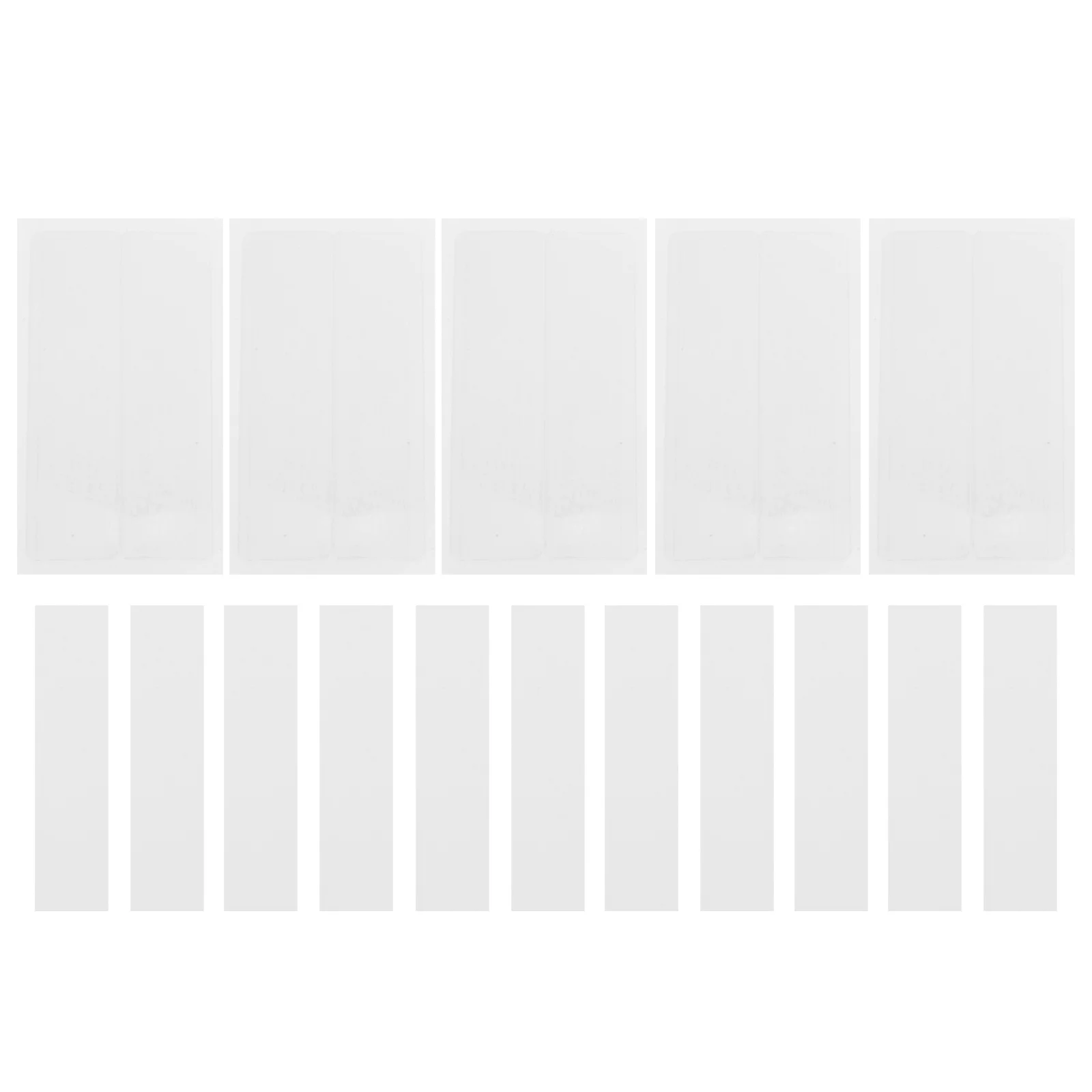 

1Set Transparent Adhesive Label Pockets Top Opening PVC Self Adhesive Card Holders for Warehouse Shelves File Drawers Document