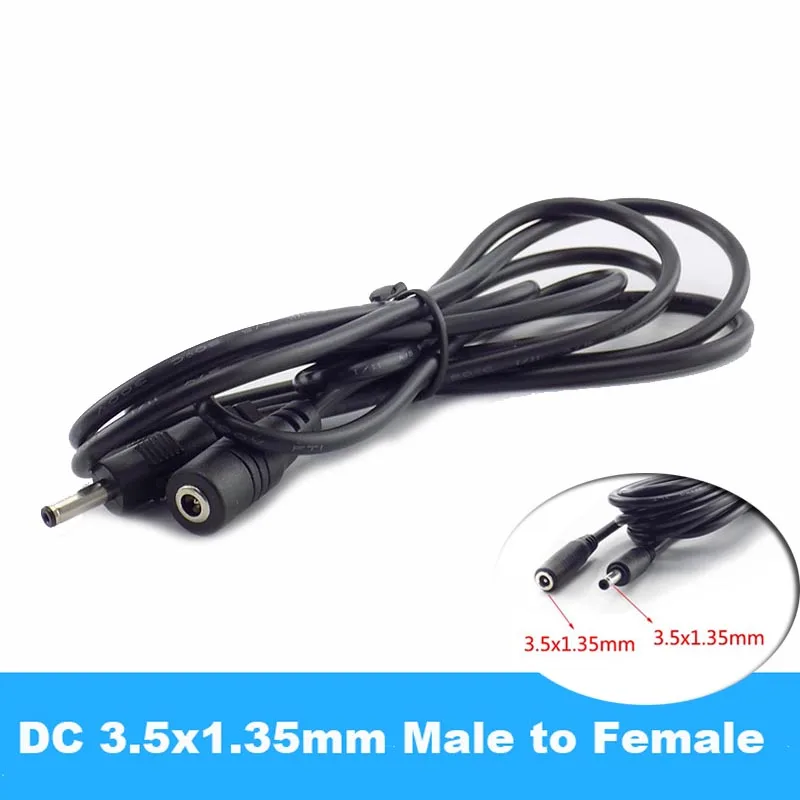 

3.5mmx1.35mm Male to Female 5V 2A DC Power Supply Cable Extension Cord Adapter Connector for CCTV Security Camera D6