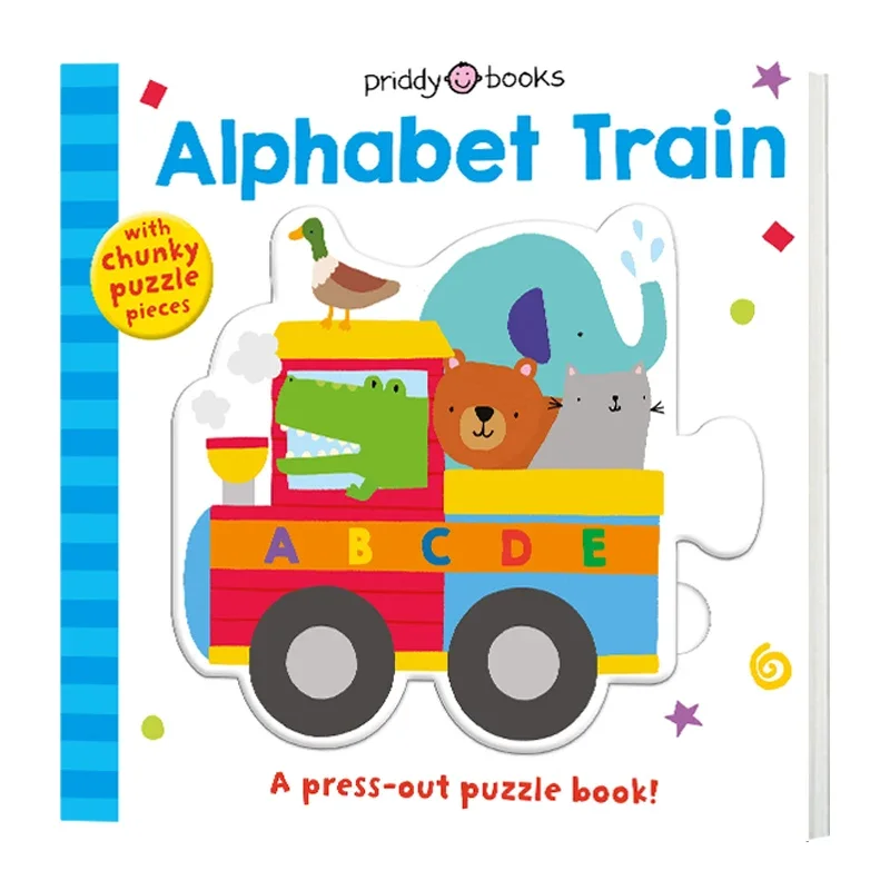 Puzzle and Play Alphabet Train, Roger Priddy, Baby Children's books aged 1 2 3, English picture book9781684490943