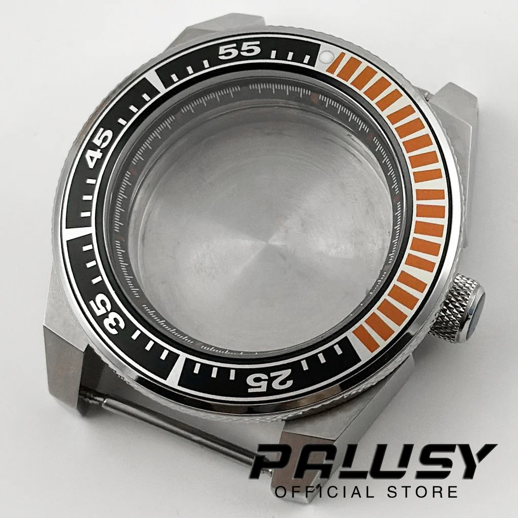 

43mm Diving Watch silvery Case Modified Samurai Series Parts For 4R35 4R36 NH35 NH36 Movement 28.5mm Dial Sapphire Glass