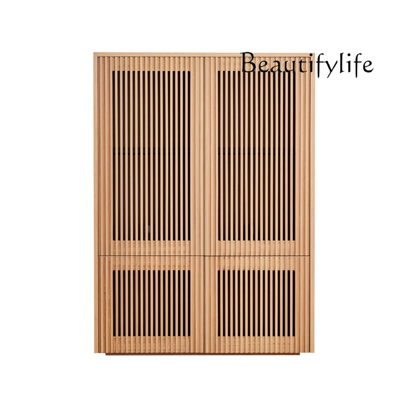 Entrance Cabinet Storage Living Room Entrance Logs Nordic and Japanese Style Sideboard Cabinet Multicolor