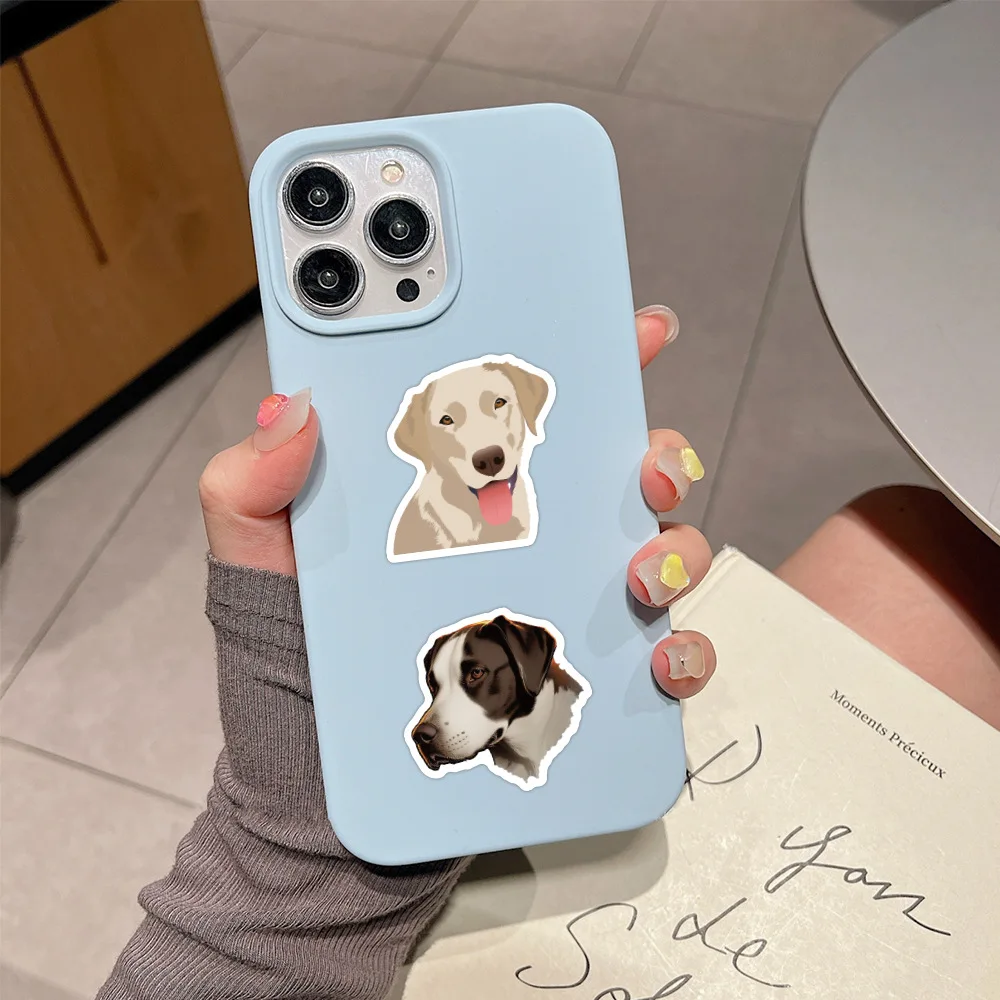 10/30/60pcs Cute Dog Labrador Stickers Cartoon Animal decalcomanie giocattoli fai da te cancelleria per bici telefono valigia frigo adesivo impermeabile