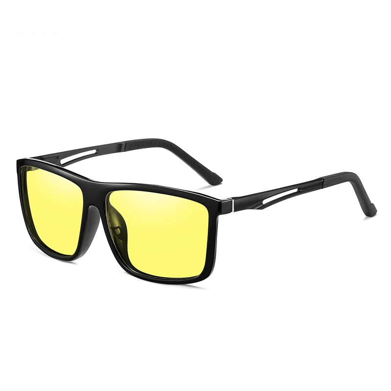 

High Quality Square Photochromic Polarized Sunglasses Men Women Night Vision Glasses For Driving Trendy Shades Chameleon Eyewear