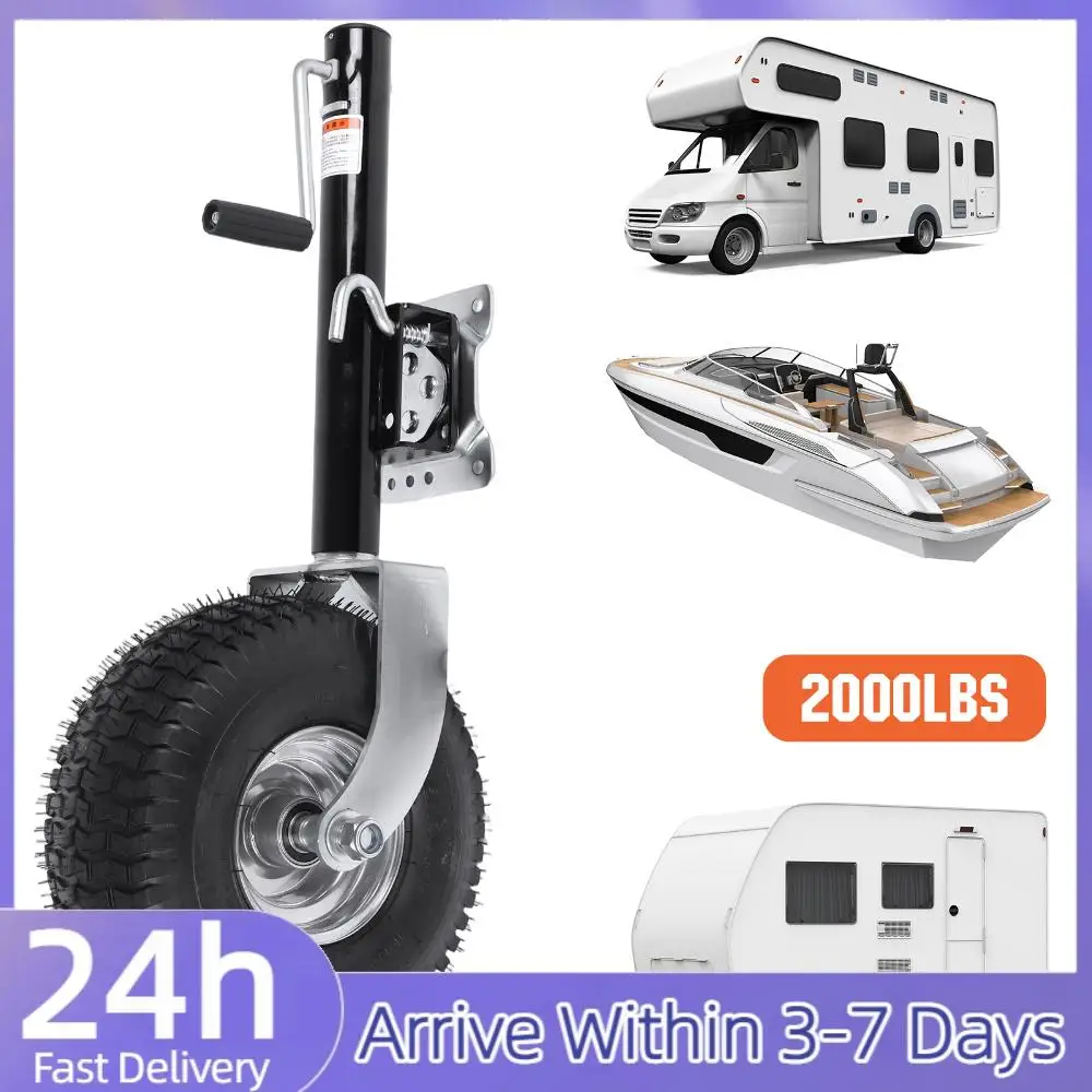 

Trailer Jack with Wheel 2000 Lbs Capacity Beach Boat Trailer Jack 11in Vertical Load for RV Boat and More
